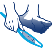 Check bottom of foot icon